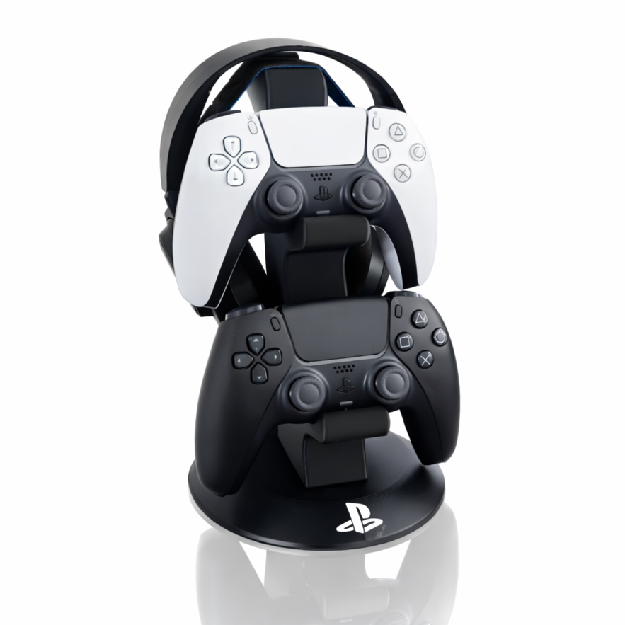 Suport dublu PS5 cu suport pentru casti