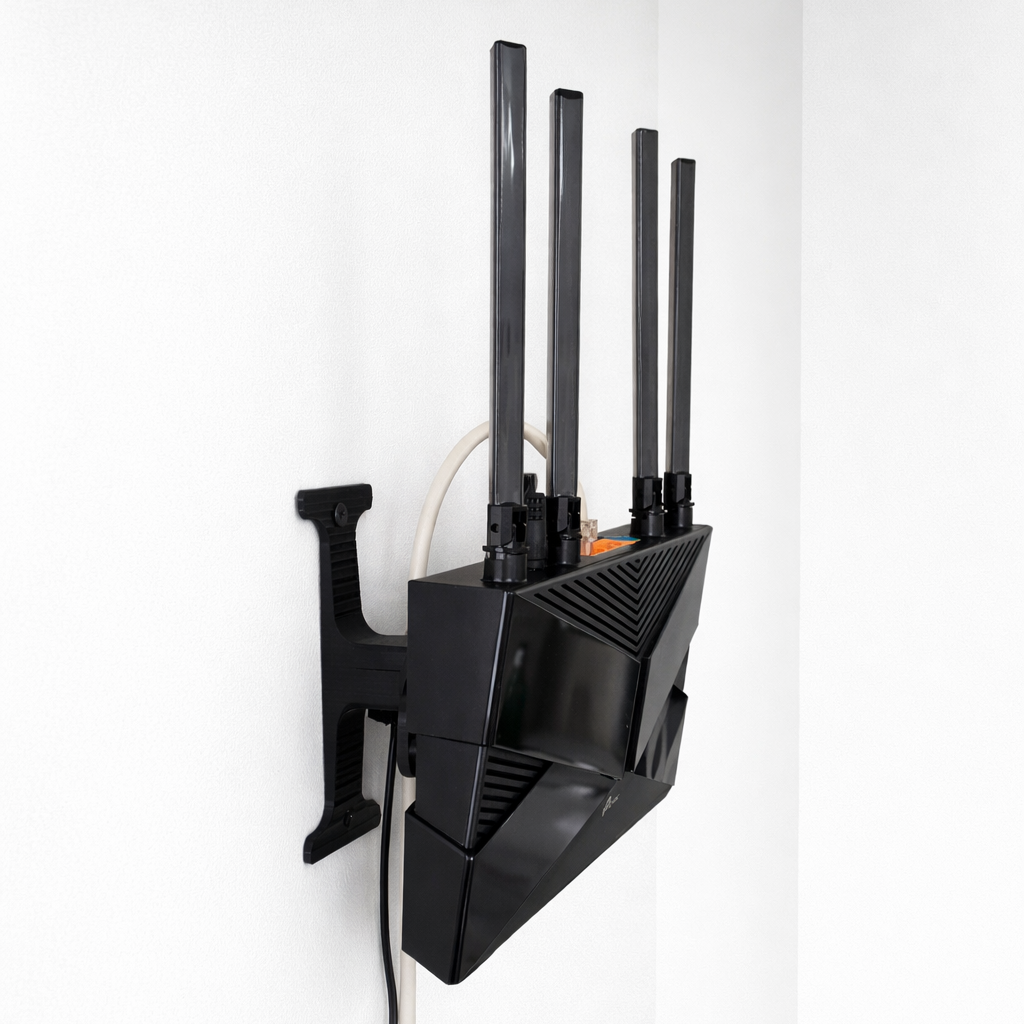 Suport perete router TP-Link Archer  – printat 3D, montaj vertical