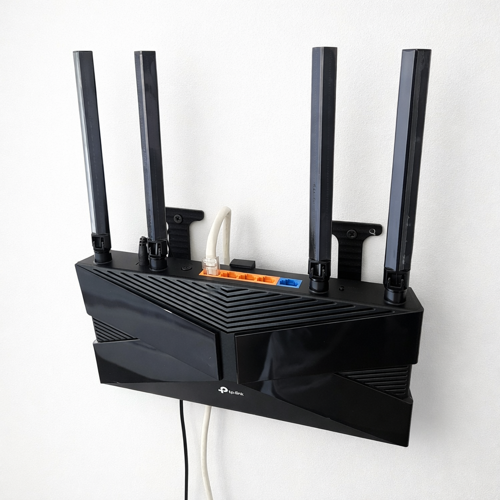 Suport perete router TP-Link Archer  – printat 3D, montaj vertical