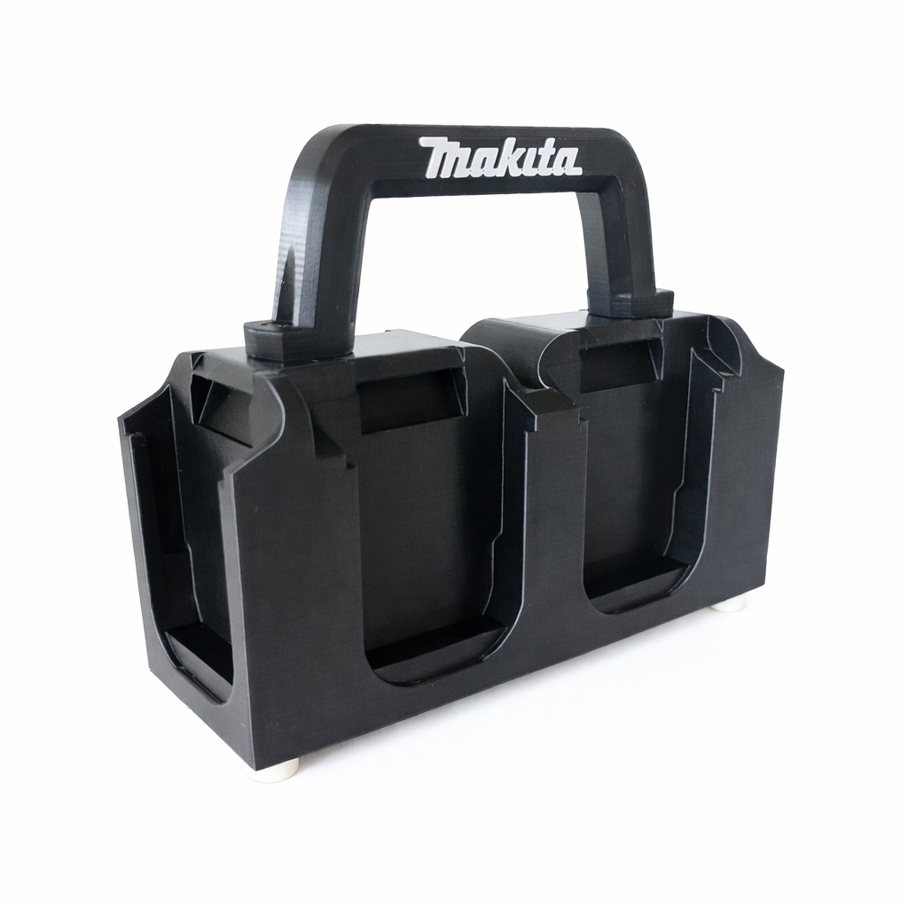 Suport pentru baterii Makita 18V – organizator cu mâner de transport (6 baterii)